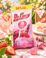 Halal print voorgemaakte snoepverpakking pouch lolly crackle vochtbarrière zuur fruit harde snoep grensoverschrijdende retail pouch