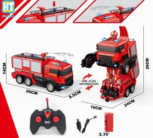 Véhicule de déformation électrique télécommandé multifonctionnel USB, <span class=keywords><strong>camion</strong></span> de pompiers pulvérisateur d'eau RC, idéal pour les enfants - Offre Spéciale - Product Image 2