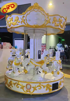 IFD Carrousel à pièces Petit champ de foire Merry Go Round Kids 6 8 Sièges Carrousel Pour Enfants Populaire