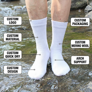 Chaussettes de Wudu blanches 100 % imperméables à membrane 3 couches pour la prière islamique, équipement technique moderne de randonnée en extérieur (type Khuffayn) - Product Image 2