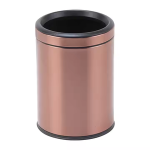 10l Hete Verkoop Prullenbak Open Cilinder Vuilnisbak Roestvrij Staal Ronde Onbedekte Prullenbak Voor Commercieel Huishotel - Product Image 5