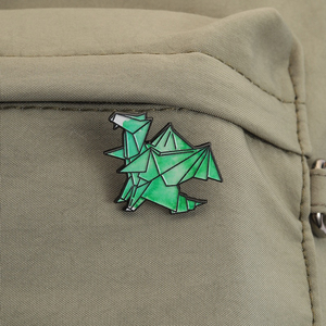 Sevimli Origami Hayvan Emaye İğneleri Geometrik Kağıt Katlamalı Kedi <span class=keywords><strong>Unicorn</strong></span> Ejderha Broş Takı Toptan Satış - Product Image 3