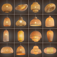 Luminaire suspendu en rotin tissé naturel, lampe de plafond bohème faite à la main pour îlot de cuisine, salle à manger et chambre à coucher