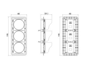 中国メーカー防水フルスクリーンLED交通信号ランプIP65 300mm交通ライトPC素材付き - Product Image 5