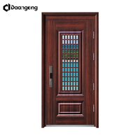 Porte d'entrée en acier robuste, ignifuge, design sécurisé pour maison, villa, appartement avec système de verrouillage multipoints CE
