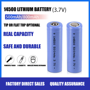 Литий-ионный перезаряжаемый аккумулятор Icr <span class=keywords><strong>3</strong></span>,7 в, 500 мАч, Размер AA, <span class=keywords><strong>3</strong></span>,7 в, 14500, литий-ионный аккумулятор для игрушечного автомобиля на радиоуправлении - Product Image 2