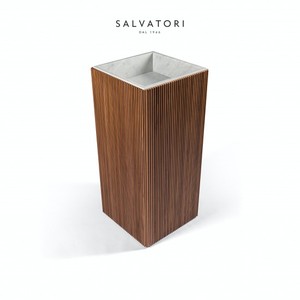 Salvatori Adda moderno Freestanding 41x41 bagno in legno a coste lavabo a mano per uso alberghiero per bagno o zona lavaggio - Product Image 1