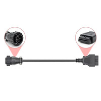 Cable Adaptador de Puerto Serie OBD2 de 16 Pines a DB9, RS232, 12V, 2W