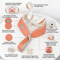 Dernier modèle du fabricant : Masseur électrique sans fil Shiatsu 3D avec fonctions de préhension, pétrissage, roulement, contrôle de la minuterie, chauffage et réglage de la vitesse pour le cou et les épaules
