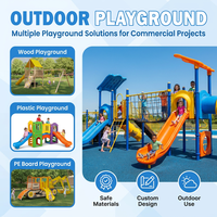 Juego de Toboganes de Plástico para Exteriores, para Jardín de Infancia, Patio Trasero, Parque de Diversiones, Equipo de Juego Comercial para Renovación Urbana