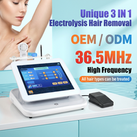 Depiladora Electrolysis 3 en 1, Permanente e Indolora, con Múltiples Agujas, para Cuerpo y Rostro, Elimina Vello Blanco y Negro