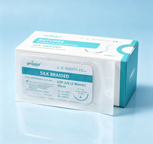 Suturas quirúrgicas <span class=keywords><strong>no</strong></span> <span class=keywords><strong>absorbibles</strong></span> trenzadas de seda aprobadas por ISO/CE de Yingmed - Product Image 1