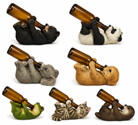 Soporte para Botellas de Vino Hecho a Mano OEM, Soporte Decorativo para Botellas de Vino con Forma de Animal