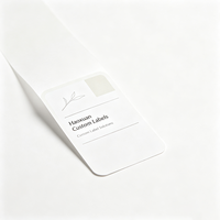 Étiquettes d'emballage de thé minimalistes Haoxuan OEM, film PP mat blanc, design épuré, autocollants imprimés pour contenants de thé