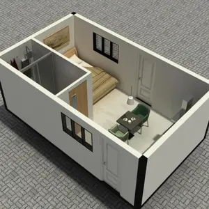 40 피트 플랫 팩 배송 컨테이너 두 침실 조립식 집 컨테이너 작은 주택 조립식 20ft 주택 컨테이너