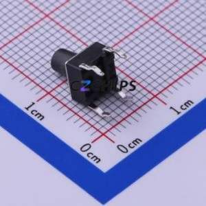 TS-1002-08026 Tactile Switch Through hole Component (THT)-4P,6x6mm Switch Single Pole Single Throw Round Button Through Hole 6mm - Product Image 2