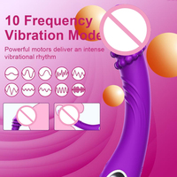 Silikon Doppelschlaufen-Perlen-Vibrator - 10 Frequenzen Großer Dildo und Vibrator für Frauen, Individuelles Private Label für Erwachsenen-Sexspielzeug