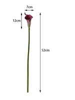 Fleurs de lys blancs artificielles en EVA de haute qualité, aspect réaliste, 52 cm, pour centre de table, mariage, Noël, Nouvel An, décoration de la maison