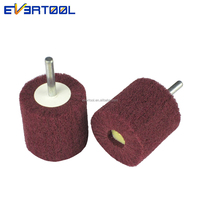 EVERTOOL Disque à lamelles abrasif monté sur mandrin, disque à lamelles pour polissage de métaux avec tige pour meulage, façonnage et élimination des soudures