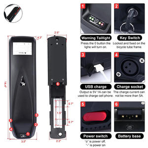 Hailong 24V-60V elektrikli bisiklet pil 13ah-30ah silindirik lityum iyon e-bisiklet pil 36V-52V 15.6Ah-48 48V-52V pil - Product Image 3