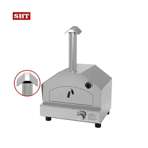 Giá Rẻ Ngày Gia Đình Đức Freestanding Ngoài Trời Gas Đốt Lò Nướng Bánh Pizza Cho 16 "Pizza