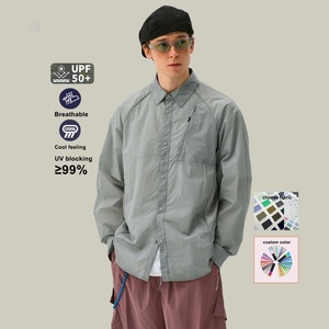 Camisa Safari Ligera y Transpirable de Manga Larga para Exteriores con Protección Solar UPF50, Ropa Protectora contra Rozaduras, Abrigo con Diseño de Paneles - Product Image 1