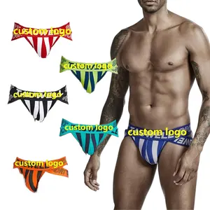 Suspensórios de linha de roupa íntima masculina, cuecas de algodão de cintura baixa, roupa íntima sexy para homens