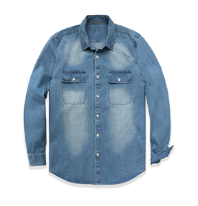 เสื้อเชิ้ตเดนิมผู้ชายทรงสลิมฟิต สวมใส่สบาย ไม่ยับ รักษ์โลก แฟชั่นทันสมัย ไซส์ใหญ่ ราคาขายส่งปี 2025 - Product Image 1