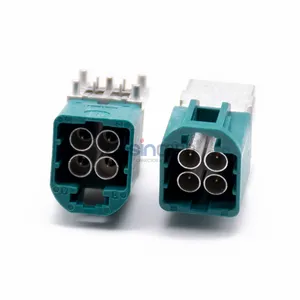 Waterblauw Soldeer Door Gat Z Code Mini Quad Fakra Connector