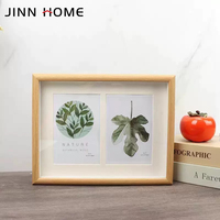 Cadre photo en bois artisanal Jinn Home avec passe-partout, décoration rectangulaire, impression UV, écologique