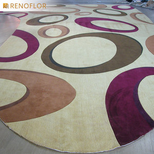 Thanh Lịch 100% New Zealand Len Thảm Thân Thiện Với Mềm Mại Hiện Đại OEM Handmade Thảm Cho Khách Sạn Nhà Phòng Khách Sofa Ngồi Trừu Tượng - Product Image 5