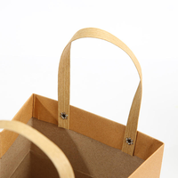 Sac cadeau miniature en papier kraft personnalisé de luxe avec logo imprimé à la machine, blanc, brun, rose, sac de shopping en papier artisanal avec accessoires en ruban
