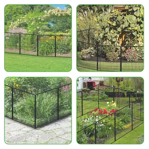 Garten-Metallzaun, rostfrei, faltbar, Tierzaun, strapazierfähiger Eisenzaun, Blumenbeet-Umrandung für Hof, Hundezäune im Freien - Product Image 3