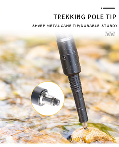 Bâton de randonnée multi-outils détachable léger bâton de marche télescopique et réglable avec poignée en caoutchouc pour hommes femmes - Product Image 3