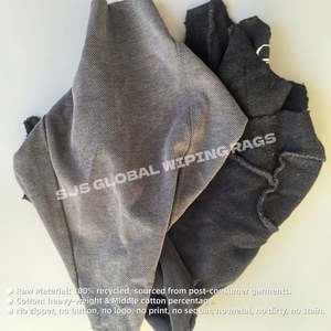 Trapos de limpieza de felpa de algodón 100% reciclados de colores mixtos, para limpiar sudaderas y máquinas - Product Image 4