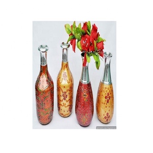 Vidrio de Metal de la mejor calidad con Material pintado a mano Florero Diseño clásico Forma redonda Decoración Florero y maceta - Product Image 1