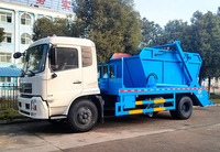 Camion à bras oscillant Euro 6 12-14CBM 4x2 pour la collecte des déchets et le chargement de conteneurs, idéal pour les municipalités et les chantiers de construction