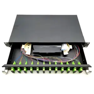 Panneau de raccordement fiber optique odf 24 ports, pour l'extérieur, haute précision