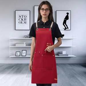 Wholesale Custom Durable Bib <b>Aprons</b> Waterproof Stain-Resistant Cotton Canvas Reusable Washable for Family Cleaning Restaurants - Product Image 3