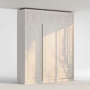 <span class=keywords><strong>Armario</strong></span> de puerta <span class=keywords><strong>corredera</strong></span> OSB de madera maciza de grado ENF para uso doméstico en el dormitorio estilo francés grueso y popular - Product Image 6