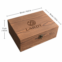 Boîte en bois personnalisée avec couvercle à charnières, style antique, boîte à souvenirs en bois pour l'organisation de bureau professionnelle