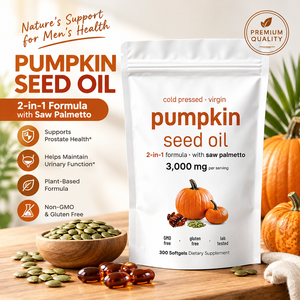 Capsule di Olio di Semi di Zucca Premium con Saw Palmetto 3000mg, Supporto Vegetale per <span class=keywords><strong>Prostata</strong></span> e Tratto Urinario Maschile - Product Image 2
