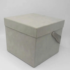 Chất Lượng Cao Nắp Và Cơ Sở Hộp Quà Tặng Tùy Chỉnh Bạc Logo Lớn Vuông Hat Nhung Hộp Cho Hoa - Product Image 6