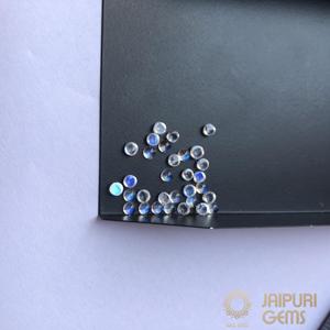 Pierre de Lune Arc-en-ciel Naturelle Ronde Lisse de 3 mm, Cabochon, Pierre Précieuse en Vrac pour la Fabrication de Bijoux et les Créations Personnalisées - Product Image 3