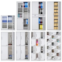 Armoire de classement en acier verrouillable avec tiroirs coulissants, rangement de bureau moderne et minimaliste pour documents et archives financiers