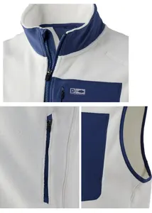 Wholesale Winter Custom Jacket Polar Fleece Vest Men 100% Polyester Fishing Hunting Windproof Vest Men Black Fleece Vest