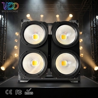 WEDOSTAGE 4x100W 2-en-1 WW/CW Lumières Blinder LED COB à Matrice 4 Yeux DMX512 AC90V-245V Activées par le Son pour Scène DJ IP20