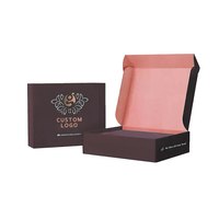Cajas de embalaje de cartón corrugado de alta calidad, laminado mate en relieve, logotipo personalizado, accesorios de moda enviados, lámina