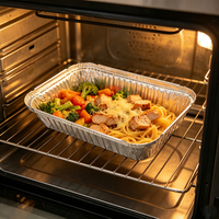 Plaque de cuisson jetable en aluminium robuste, résistante au four, pour pâtisseries, lasagnes et grillades au barbecue