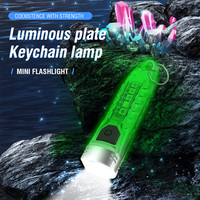 Lampe torche portable Boruit 400 lumens, format porte-clés, étanche IPX6, mini lampe de poche rechargeable par USB-C, lumière LED fluorescente UV